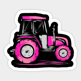 Farm Tractor Gift for Farmer Girl Rancher Agriculture Lady Sticker